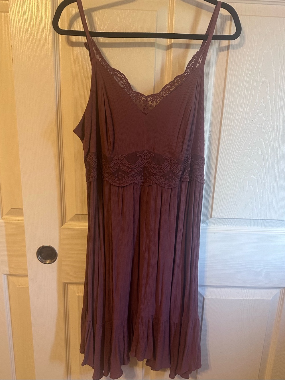torrid Dusty Rose Smocked Lace-Trim Slip Dress